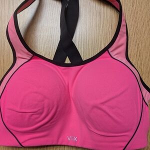 Victoria's Secret Pink and Black High-Support Sports Bra